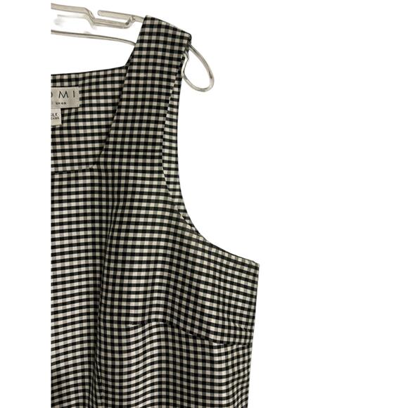 SHOMI by Willie Shor Sheath Dress 100% Silk SZ 12 Checkered Sleeveless Lined - Picture 10 of 11